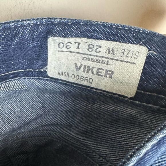 Diesel Distressed Viker Blue Denim Jeans Men’s 28 x 30 Read - Picture 9 of 14